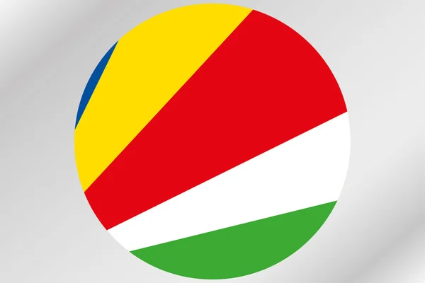 Flaga ilustracja w kręgu kraju Seszeli — Zdjęcie stockowe