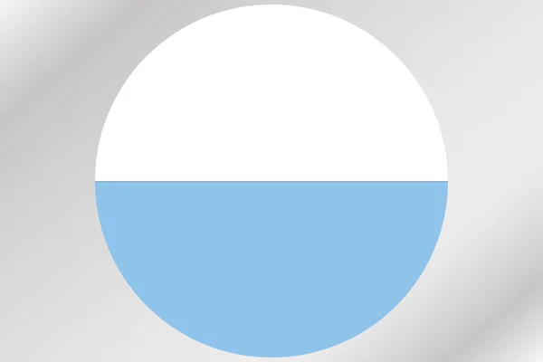 Flagga Illustration inom en cirkel med landet av San Marino — Stockfoto