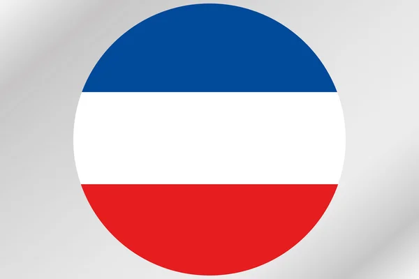 Прапор ілюстрація всередині коло країну Югославії — стокове фото