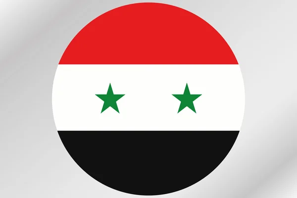 Flag Illustration within a circle of the country of  Syria — Stock Photo, Image