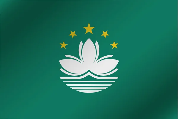 3D Wavy Flag Illustrazione del paese di Macao — Foto Stock