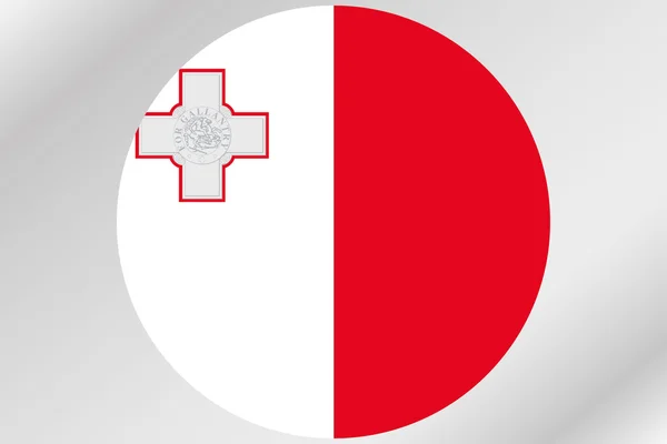 Bandeira Ilustração dentro de um círculo do país de Malta — Fotografia de Stock