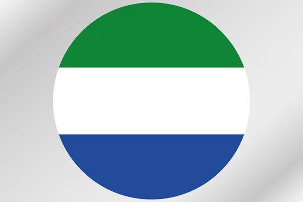 Sierra Leon ülkenin bir daire içinde bayrak çizimi — Stok fotoğraf