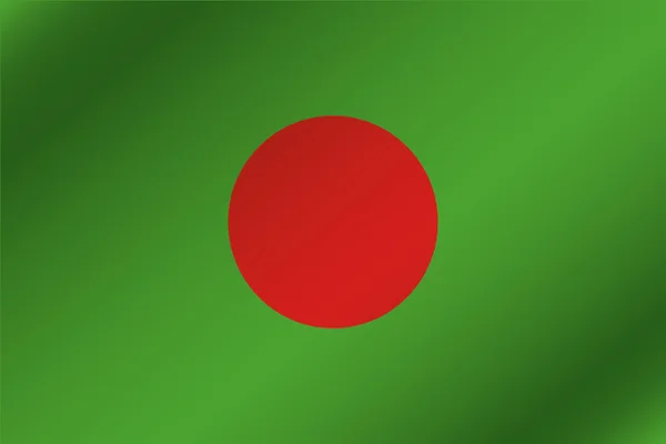 Drapeau ondulé 3D Illustration du pays du Bangladesh — Photo