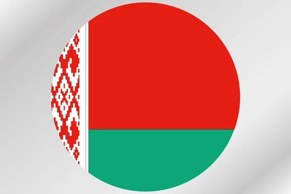 Прапор ілюстрація всередині коло країни Білорусі — стокове фото