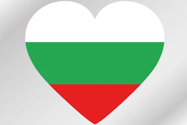 Прапор ілюстрація серця з прапор Болгарії — стокове фото
