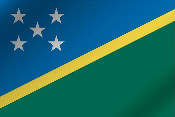 3D Wavy Flag Illustration of the country of  Solomon Islands — Stock Photo, Image