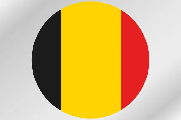 Illustration du drapeau dans un cercle du pays de Belgique — Photo