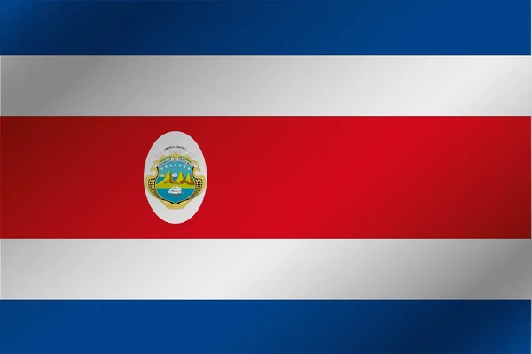 Bandeira ondulada 3D Ilustração do país da Costa Rica — Fotografia de Stock