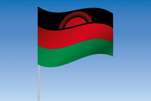 3D Flag Illustration waving in the sky of the country of  Malawi — Stock Photo, Image