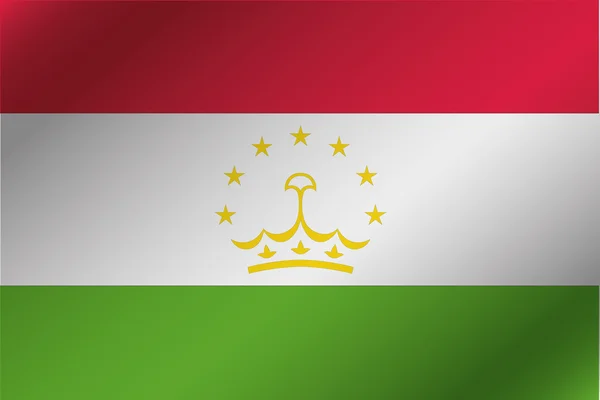 3D vågiga flagga Illustration av landet Tadzjikistan — Stockfoto