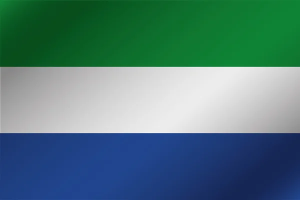 Drapeau ondulé 3D Illustration du pays de Sierra Leone — Photo