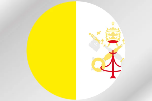 Abbildung der Flagge im Kreis des Landes Vatican — Stockfoto