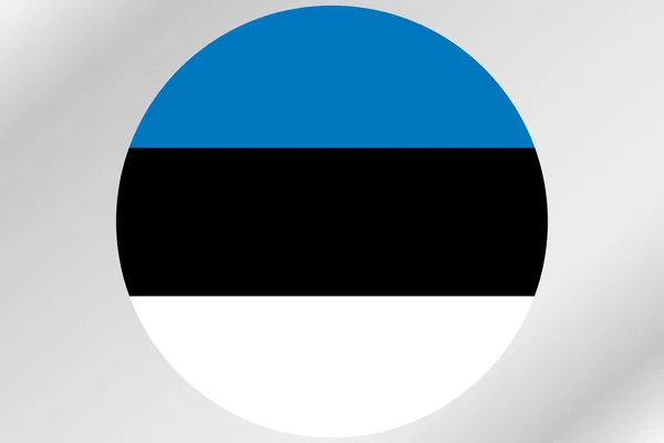 Ilustración de la bandera dentro de un círculo del país de Estonia —  Fotos de Stock