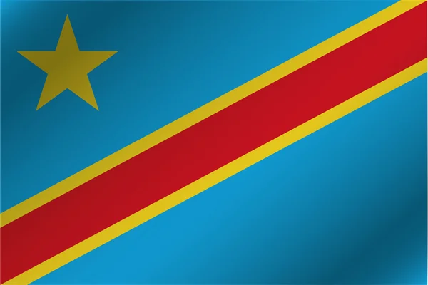 3D falisty flaga ilustracja kraju Republiki Demokratycznej — Zdjęcie stockowe