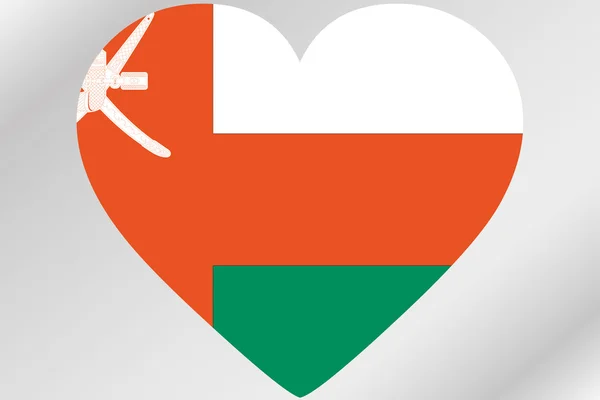 Прапор ілюстрація серця з прапор оману — стокове фото