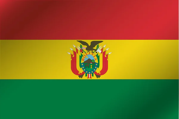 Bolivya'nın ülke 3D dalgalı bayrağı çizimi — Stok fotoğraf