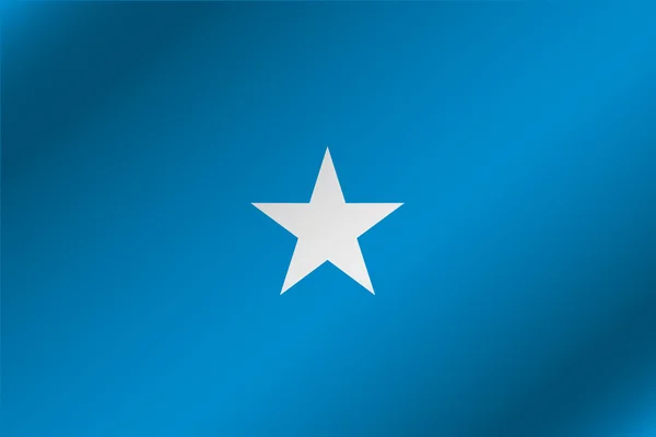 3D Wavy Flag Illustration of the country of  Somalia — Stock Photo, Image