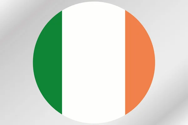 Illustration du drapeau dans un cercle du pays d'Irlande — Photo