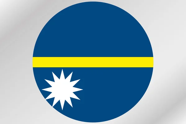 Bandeira Ilustração dentro de um círculo do país de Nauru — Fotografia de Stock