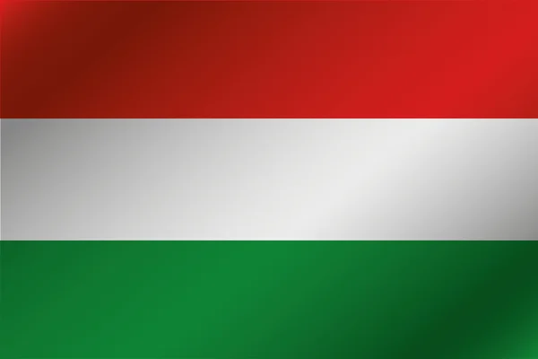 헝가리의 국가의 3d 물결 깃발 그림 — 스톡 사진