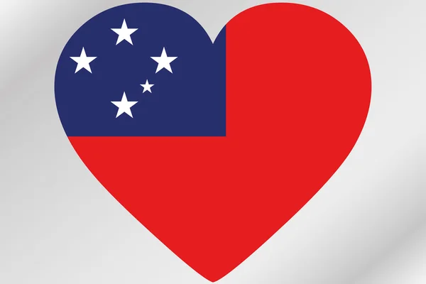 Bandera Ilustración de un corazón con la bandera de Samoa Occidental —  Fotos de Stock