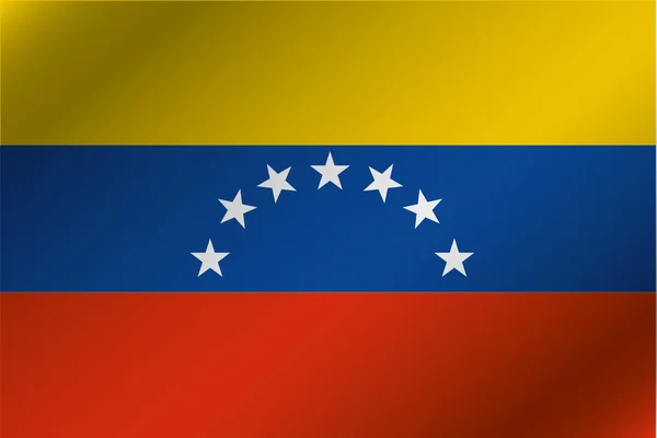 3D vågiga flagga Illustration av landet av Venezuela — Stockfoto