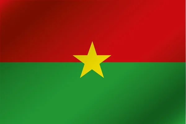 Ilustración de la bandera ondulada 3D del país de Burkina Faso —  Fotos de Stock
