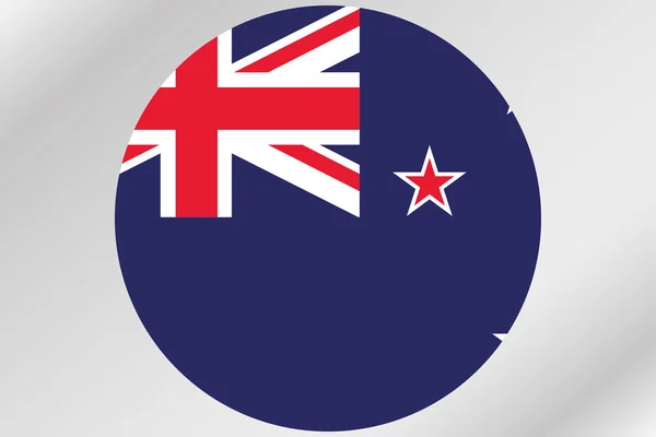 Zászló ország körön belül illusztrációja Új-Zéland — Stock Fotó