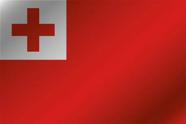 3D golvende vlag illustratie van het land van Tonga — Stockfoto