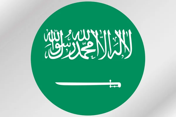 Fahnenabbildung im Kreis des saudi-arabischen Landes — Stockfoto