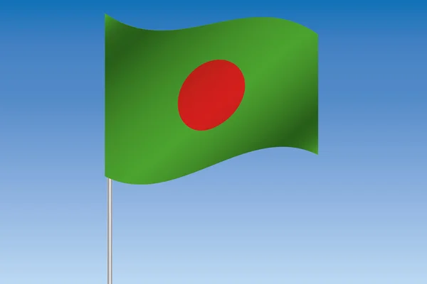 3D прапор ілюстрація розмахуючи в небо країни Bangla — стокове фото