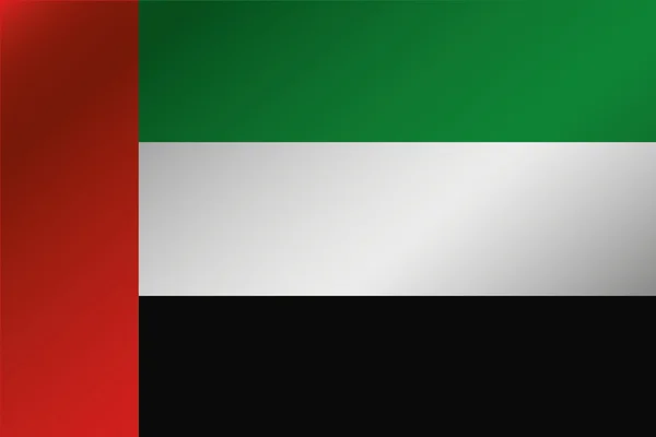 Bandera ondulada 3D Ilustración del país de Emirato Árabe Unidos — Foto de Stock