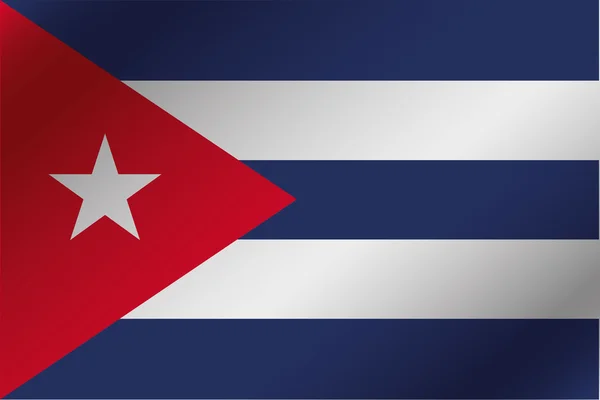 Bandeira ondulada 3D Ilustração do país de Cuba — Fotografia de Stock