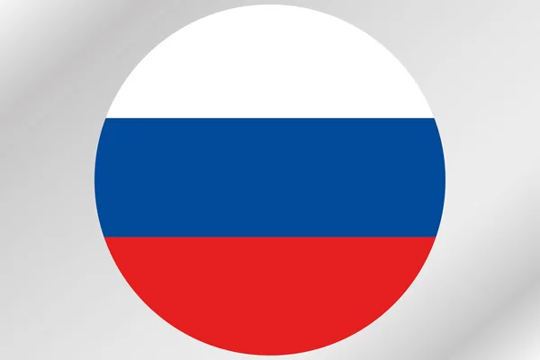 Vlajka ilustrace v kruhu ze země Rusko — Stock fotografie