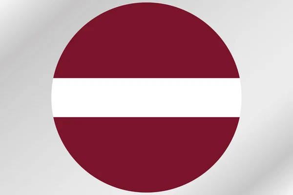 Ilustración de la bandera dentro de un círculo del país de Letonia —  Fotos de Stock