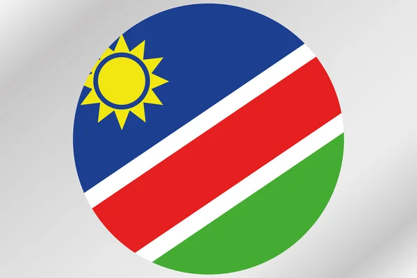 Flag Illustration within a circle of the country of  Namibia — Stock Photo, Image