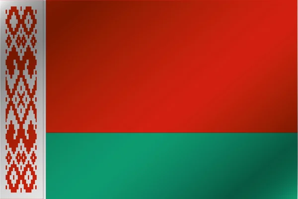 3D Wavy Flag Illustrazione del paese della Bielorussia — Foto Stock