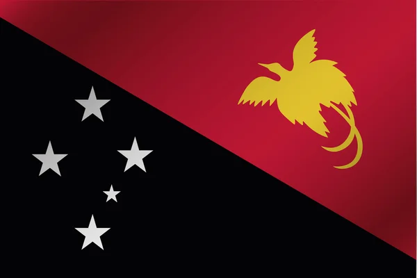 3D Wavy Flag Illustration of the country of  Papua New Guinea — Stock Photo, Image