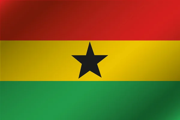 Drapeau ondulé 3D Illustration du pays du Ghana — Photo