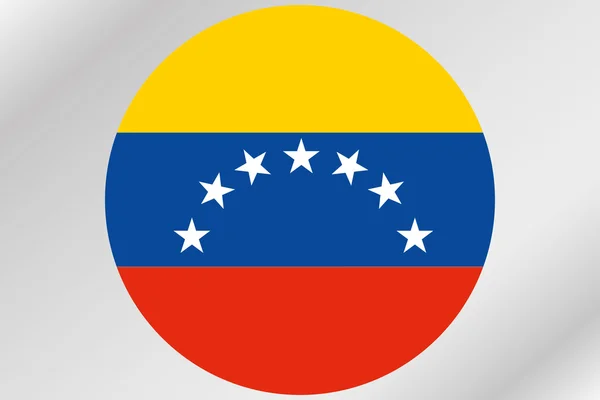 Zászló ország körön belül illusztrációja Venezuela — Stock Fotó