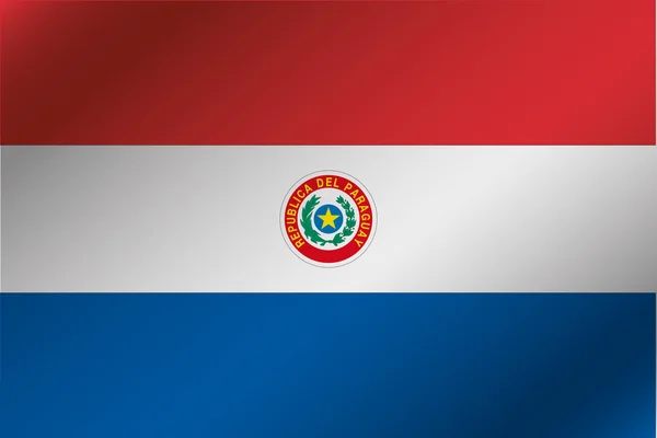 3D Wavy Flag Illustration of the country of  Paraguay — Stock Photo, Image