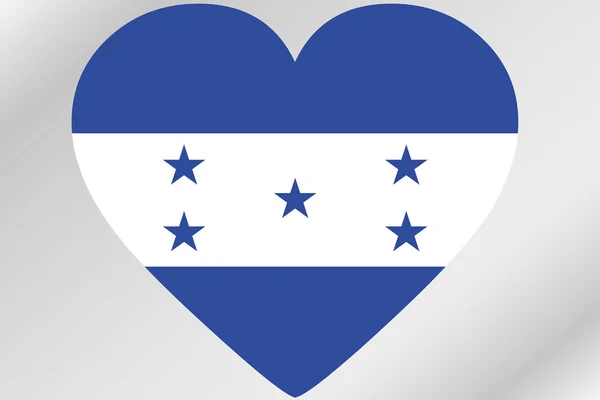 Флаг Иллюстрация сердца с флагом Гондураса — стоковое фото