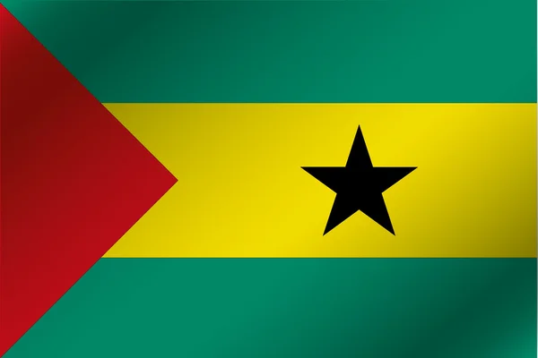 Drapeau ondulé 3D Illustration du pays de Sao Tomé E Principe — Photo