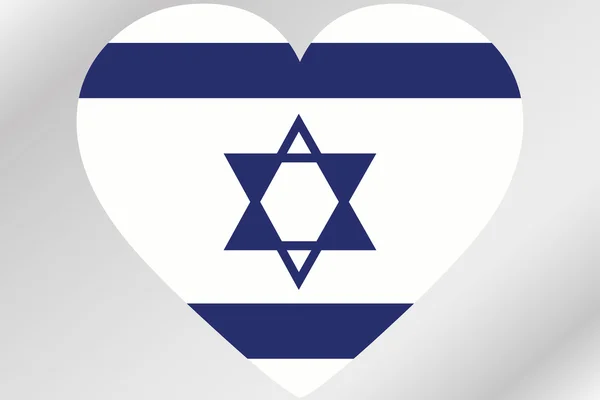 이스라엘의 국기와 함께 심장의 기 그림 — 스톡 사진