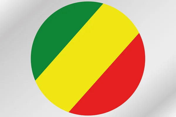 Illustration du drapeau dans un cercle du pays du Congo — Photo