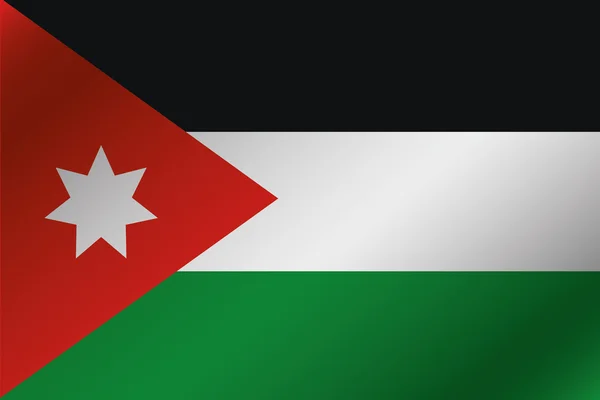 3D golvende vlag illustratie van het land van Jordan — Stockfoto