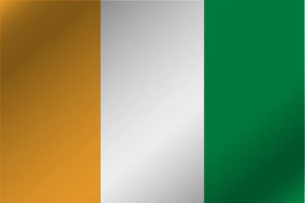 3D хвилясті ілюстрація прапор країни Кот Divoire — стокове фото