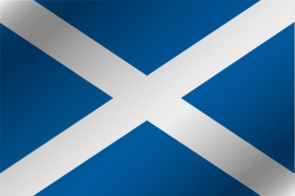 3D Wavy Flag Illustration of the country of  Scotland — Stock Photo, Image