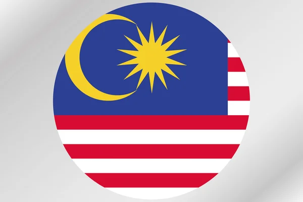 Ilustrasi Bendera dalam lingkaran negara Malaysia. — Stok Foto